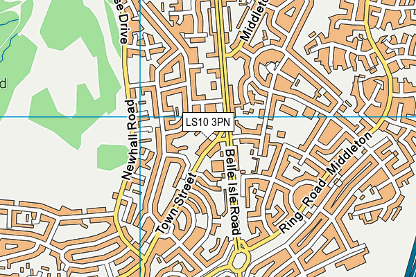 LS10 3PN map - OS VectorMap District (Ordnance Survey)