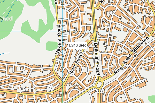 LS10 3PR map - OS VectorMap District (Ordnance Survey)