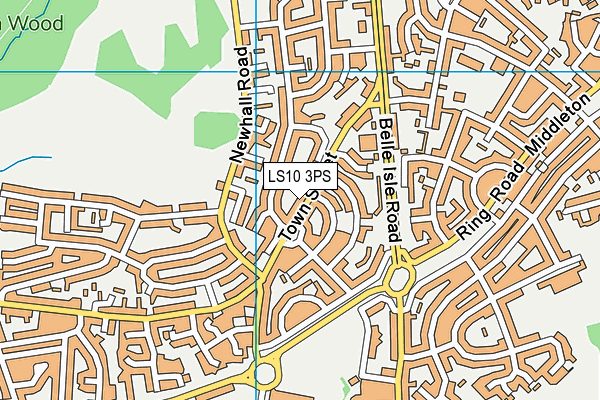 LS10 3PS map - OS VectorMap District (Ordnance Survey)