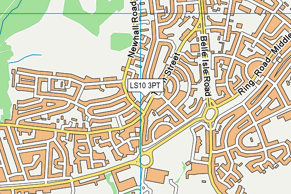 LS10 3PT map - OS VectorMap District (Ordnance Survey)