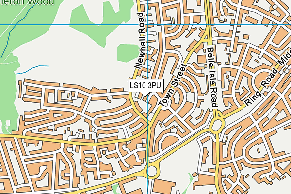 LS10 3PU map - OS VectorMap District (Ordnance Survey)