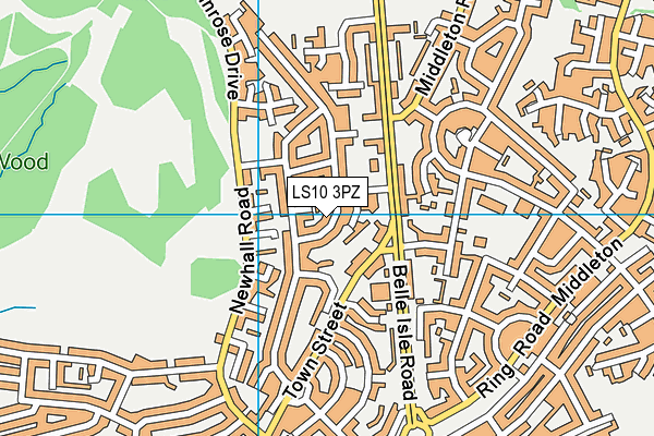 LS10 3PZ map - OS VectorMap District (Ordnance Survey)