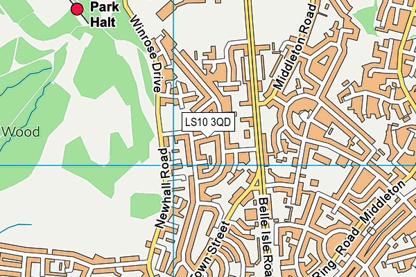 LS10 3QD map - OS VectorMap District (Ordnance Survey)