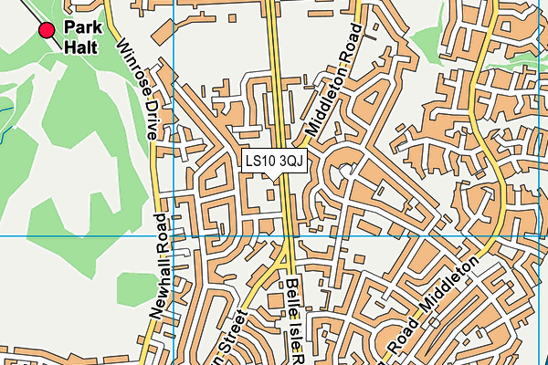 LS10 3QJ map - OS VectorMap District (Ordnance Survey)