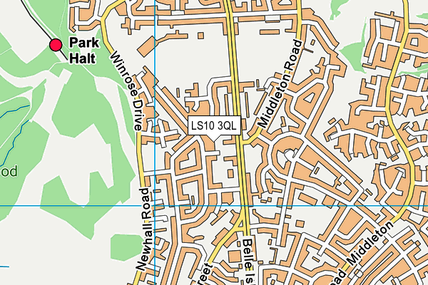 LS10 3QL map - OS VectorMap District (Ordnance Survey)
