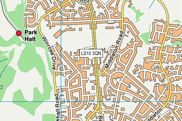 LS10 3QN map - OS VectorMap District (Ordnance Survey)