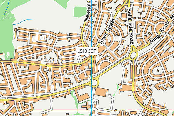 LS10 3QT map - OS VectorMap District (Ordnance Survey)