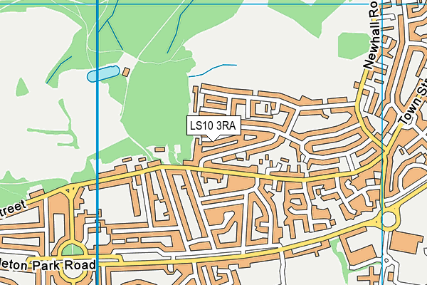 LS10 3RA map - OS VectorMap District (Ordnance Survey)