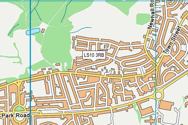 LS10 3RB map - OS VectorMap District (Ordnance Survey)