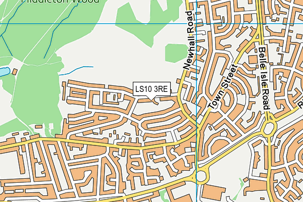 LS10 3RE map - OS VectorMap District (Ordnance Survey)