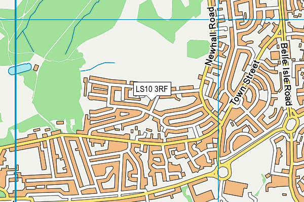 LS10 3RF map - OS VectorMap District (Ordnance Survey)