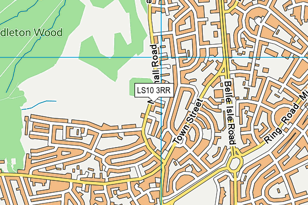 LS10 3RR map - OS VectorMap District (Ordnance Survey)