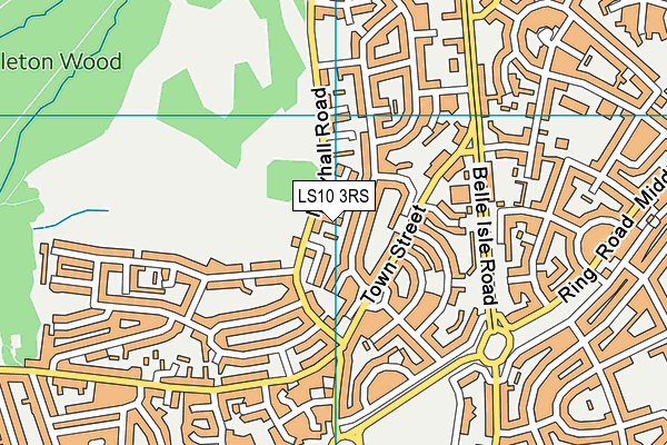 LS10 3RS map - OS VectorMap District (Ordnance Survey)