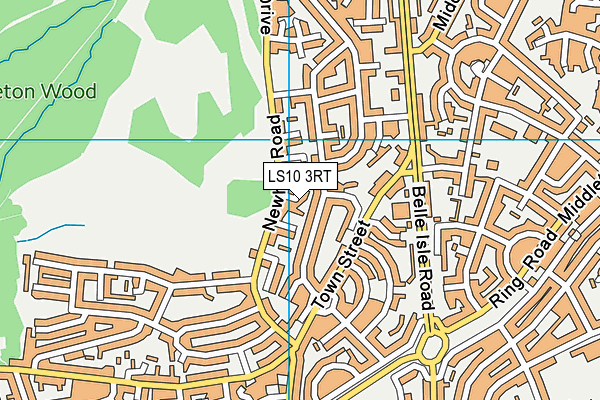 LS10 3RT map - OS VectorMap District (Ordnance Survey)