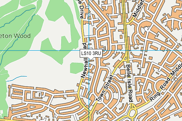 LS10 3RU map - OS VectorMap District (Ordnance Survey)