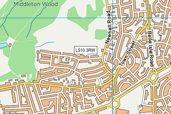 LS10 3RW map - OS VectorMap District (Ordnance Survey)