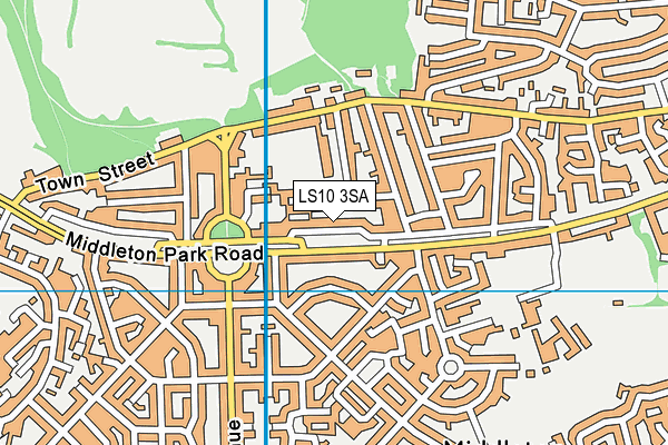 LS10 3SA map - OS VectorMap District (Ordnance Survey)