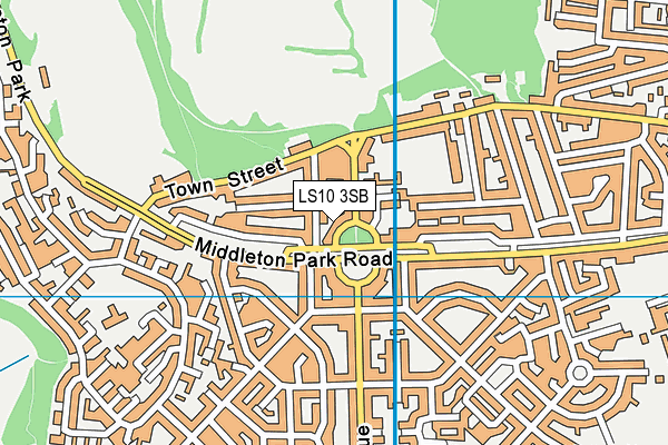 LS10 3SB map - OS VectorMap District (Ordnance Survey)