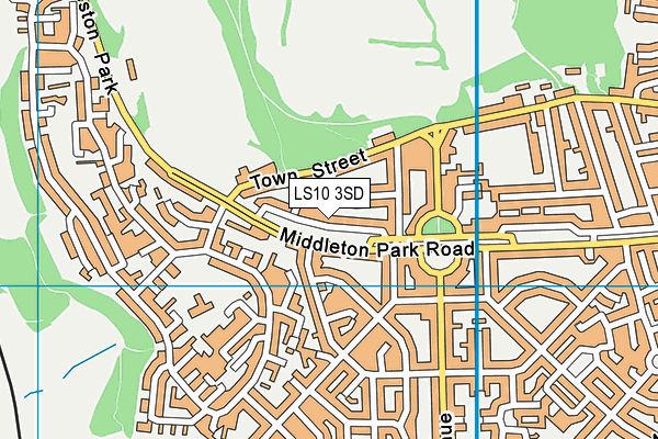 LS10 3SD map - OS VectorMap District (Ordnance Survey)
