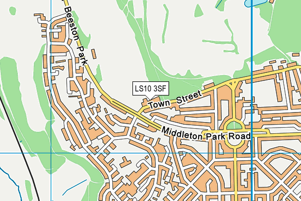 LS10 3SF map - OS VectorMap District (Ordnance Survey)