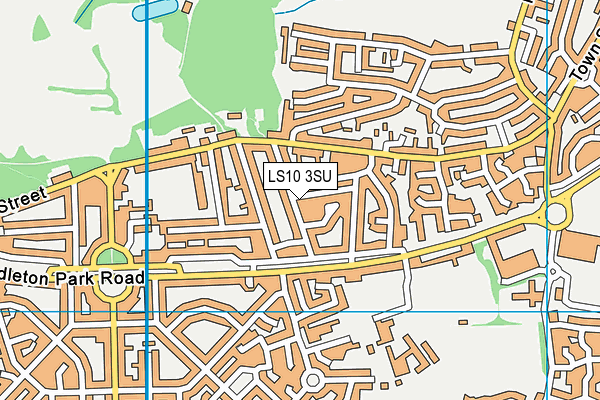 LS10 3SU map - OS VectorMap District (Ordnance Survey)