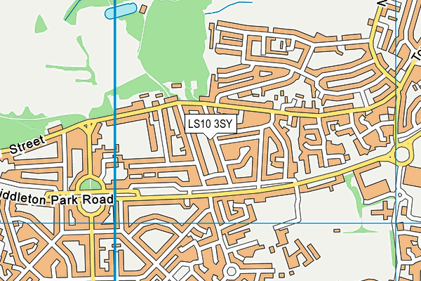 LS10 3SY map - OS VectorMap District (Ordnance Survey)