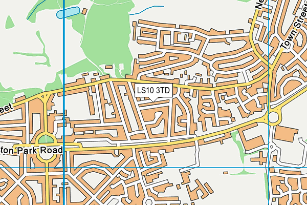 LS10 3TD map - OS VectorMap District (Ordnance Survey)