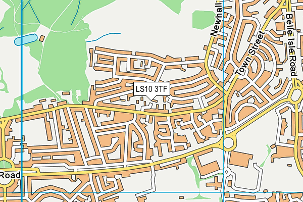 LS10 3TF map - OS VectorMap District (Ordnance Survey)