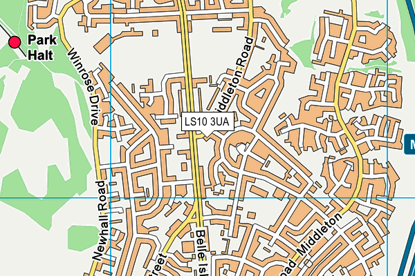 LS10 3UA map - OS VectorMap District (Ordnance Survey)