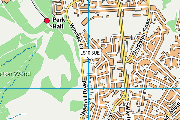 LS10 3UE map - OS VectorMap District (Ordnance Survey)