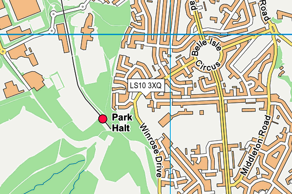 LS10 3XQ map - OS VectorMap District (Ordnance Survey)