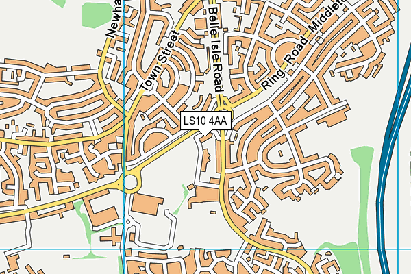 LS10 4AA map - OS VectorMap District (Ordnance Survey)