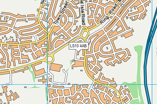 LS10 4AB map - OS VectorMap District (Ordnance Survey)