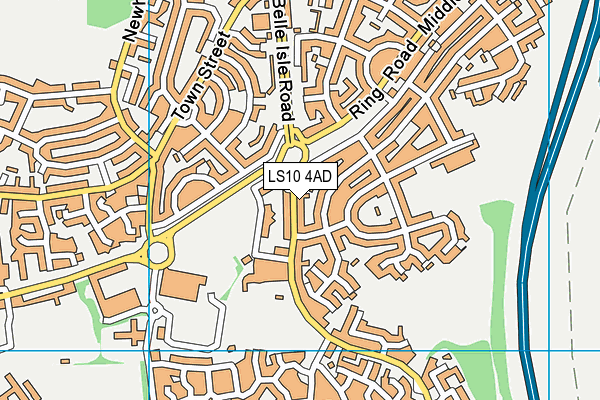 LS10 4AD map - OS VectorMap District (Ordnance Survey)