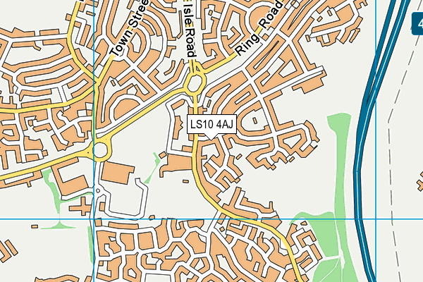 LS10 4AJ map - OS VectorMap District (Ordnance Survey)