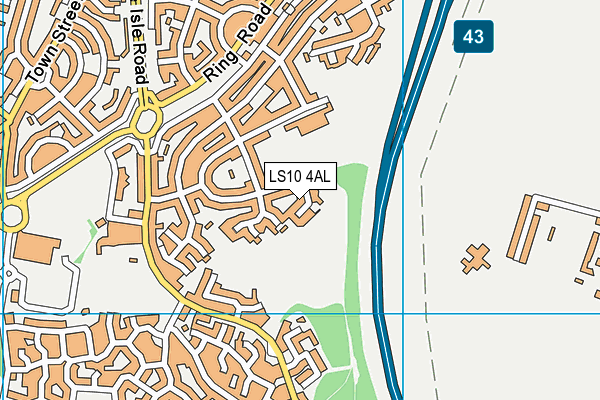 LS10 4AL map - OS VectorMap District (Ordnance Survey)