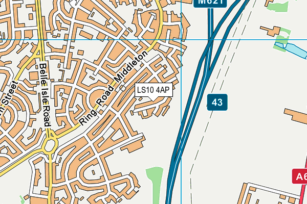 LS10 4AP map - OS VectorMap District (Ordnance Survey)