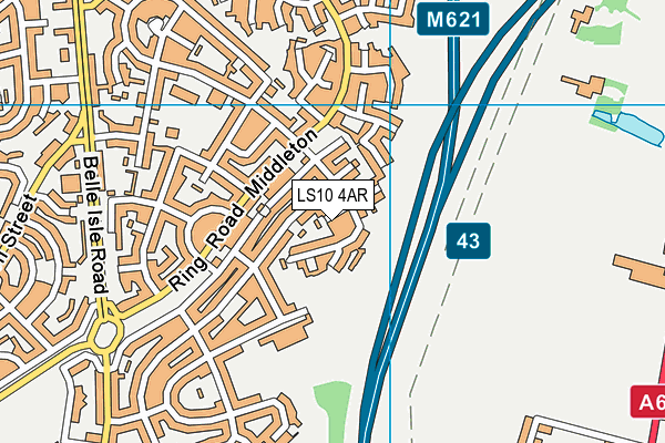 LS10 4AR map - OS VectorMap District (Ordnance Survey)