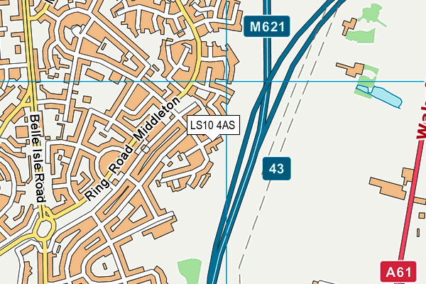 LS10 4AS map - OS VectorMap District (Ordnance Survey)