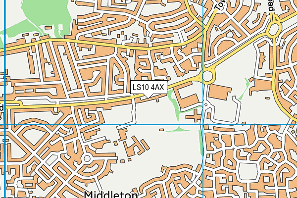 LS10 4AX map - OS VectorMap District (Ordnance Survey)
