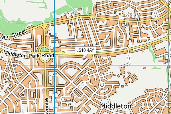 LS10 4AY map - OS VectorMap District (Ordnance Survey)