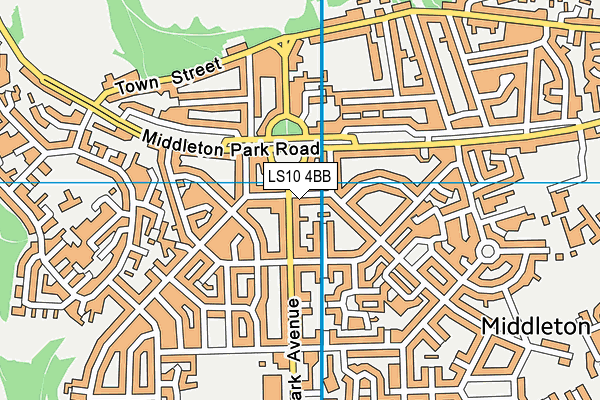 LS10 4BB map - OS VectorMap District (Ordnance Survey)