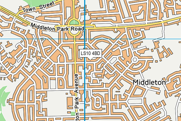 LS10 4BD map - OS VectorMap District (Ordnance Survey)