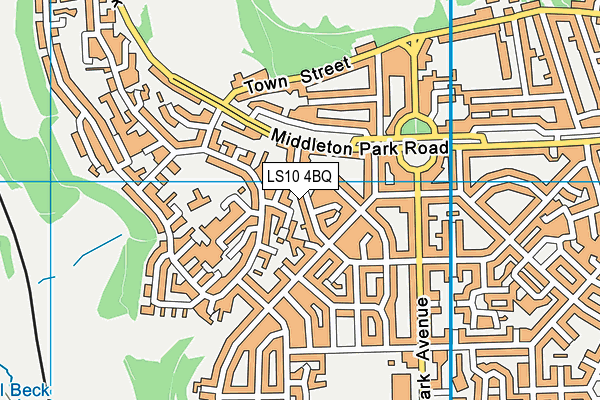 LS10 4BQ map - OS VectorMap District (Ordnance Survey)