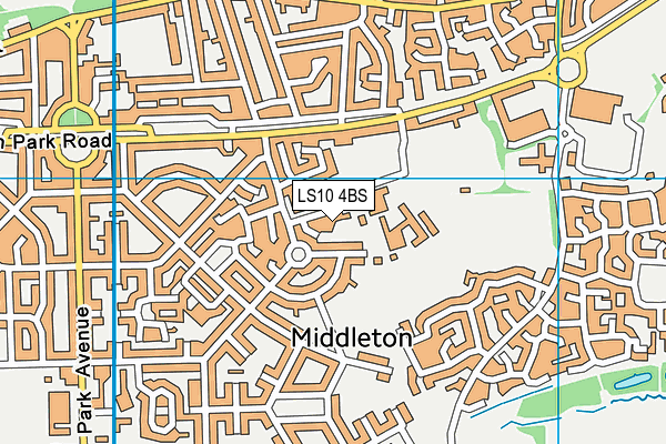 LS10 4BS map - OS VectorMap District (Ordnance Survey)