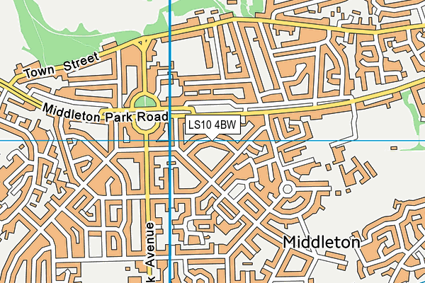 LS10 4BW map - OS VectorMap District (Ordnance Survey)