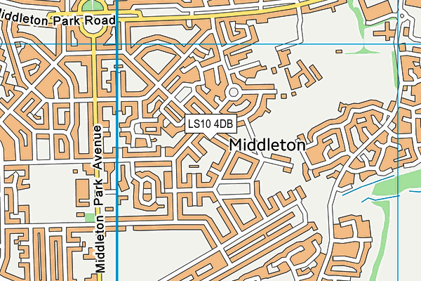 LS10 4DB map - OS VectorMap District (Ordnance Survey)