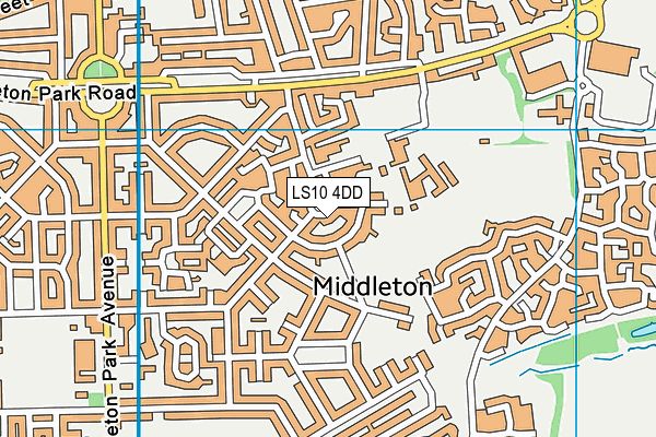 LS10 4DD map - OS VectorMap District (Ordnance Survey)