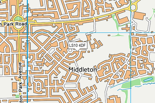 LS10 4DF map - OS VectorMap District (Ordnance Survey)