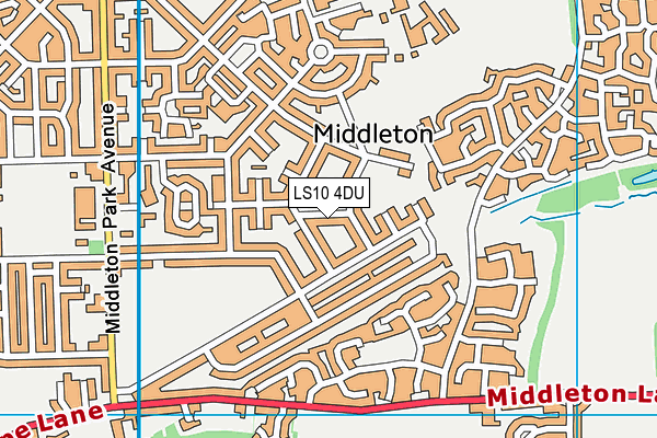 LS10 4DU map - OS VectorMap District (Ordnance Survey)